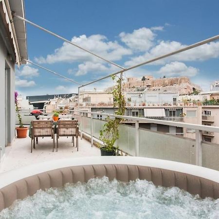 Lovely Apt W/Heated Jacuzzi &Full Acropolis View Atina Dış mekan fotoğraf